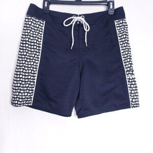 Eddie Bauer Black & White Swim Trunks Shorts Men's Size Small
